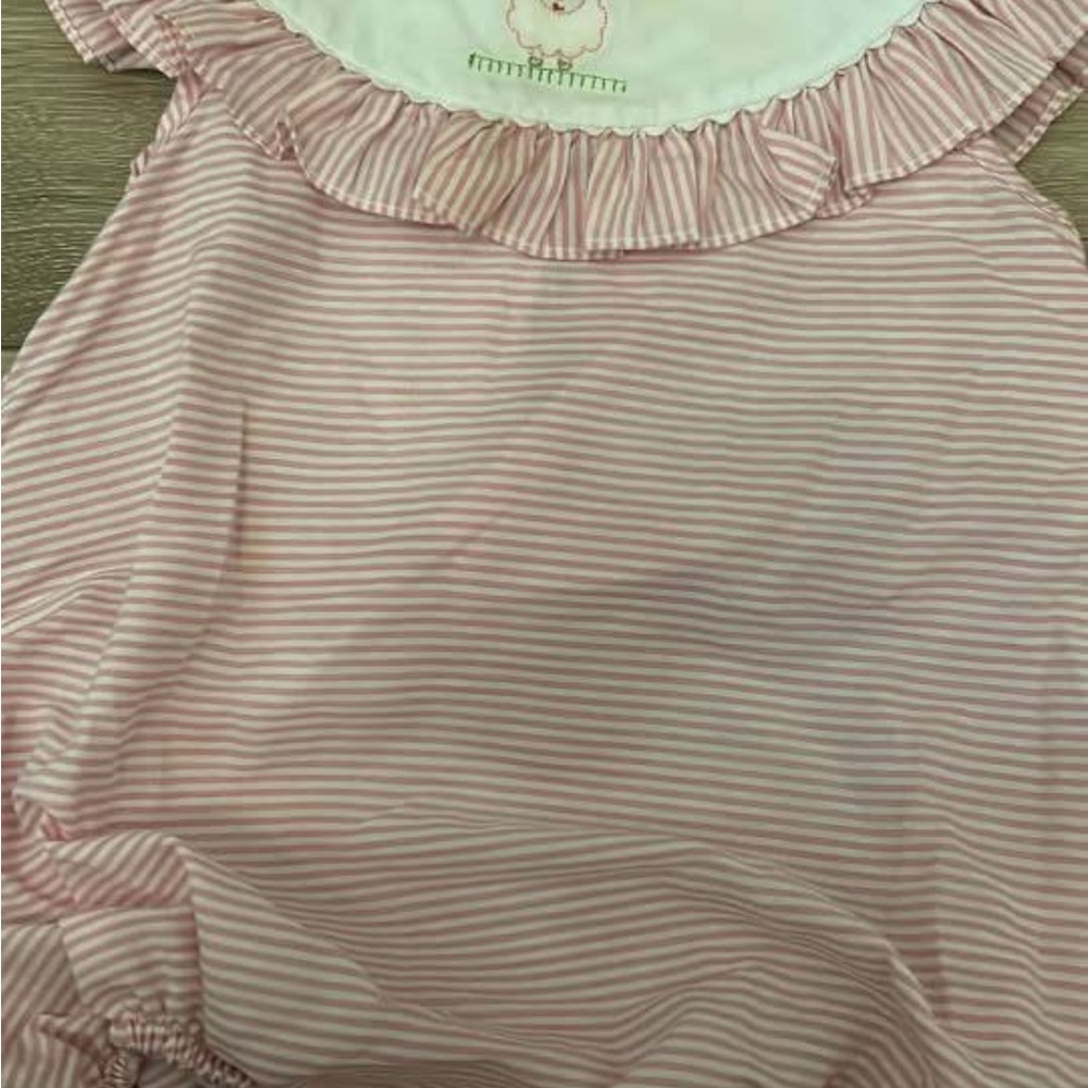 Pink Striped Kids One Piece